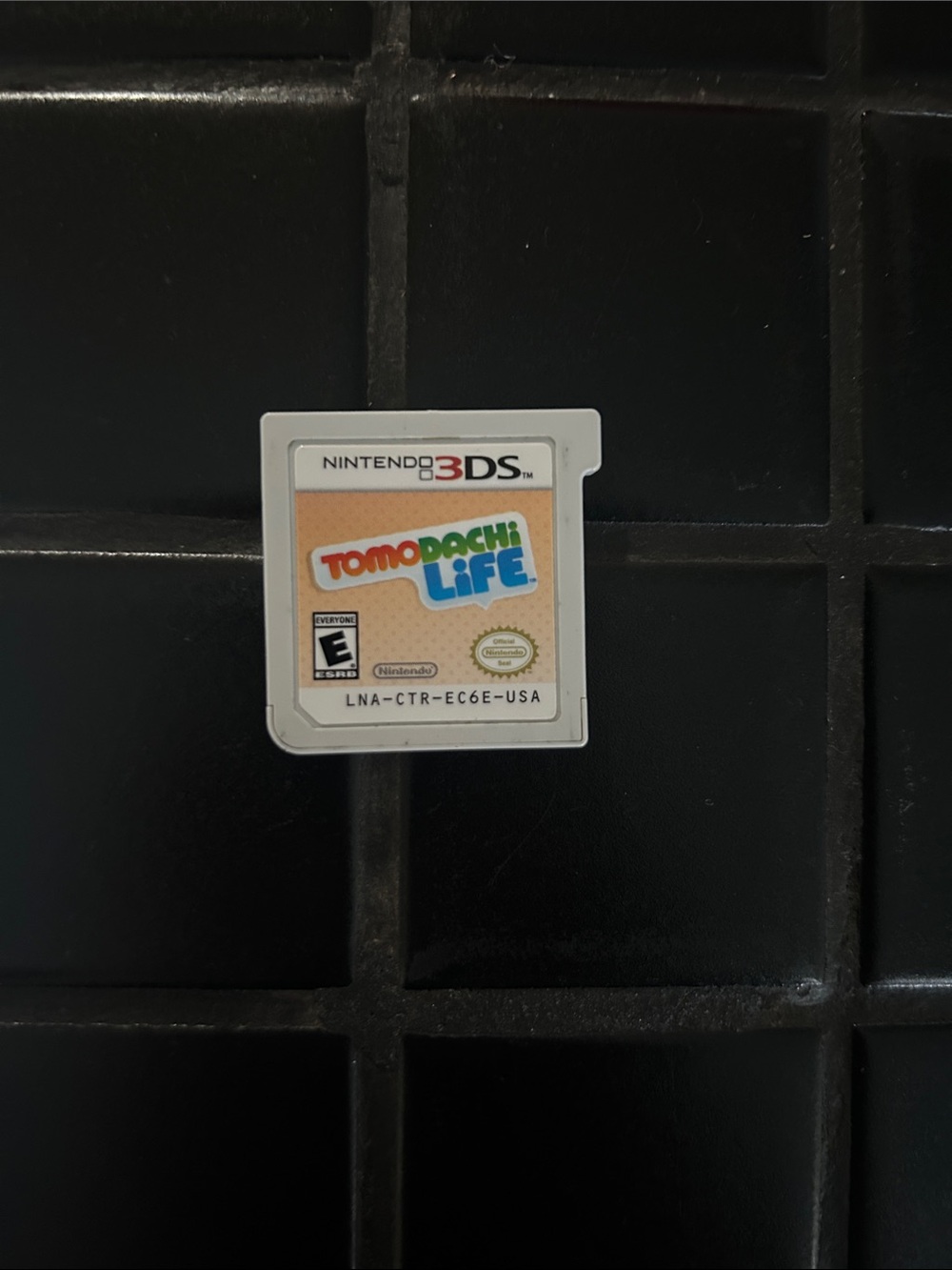 Nintendo 3DS Tomodachi Life Game Cartridge - White Label with Colorful Logo